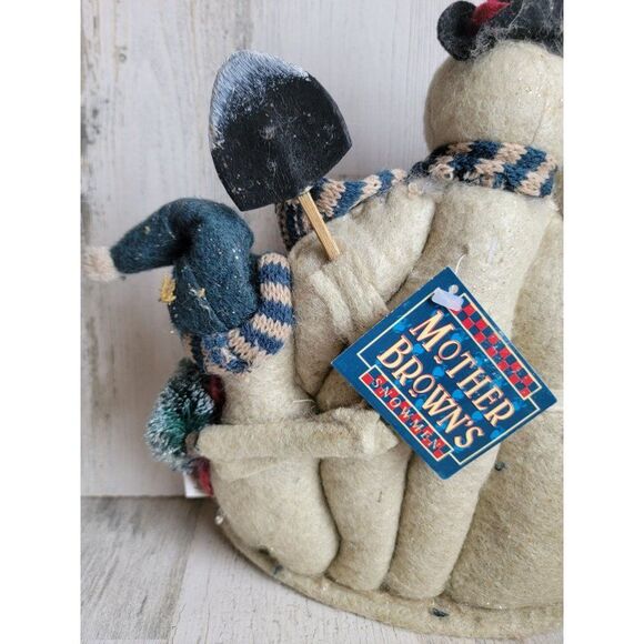 Mother Brown's snowman family fall figure home decor glitter - Picture 9 of 12
